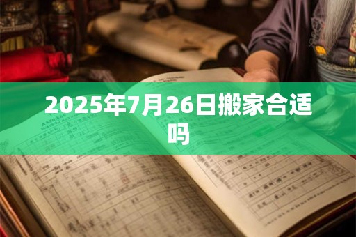 2025年7月26日搬家合适吗