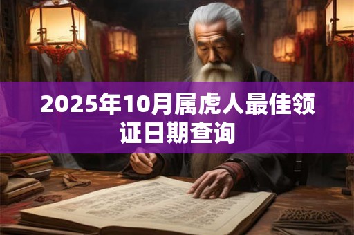 2026年10月属虎人最佳领证日期查询