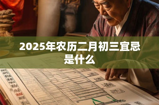 2025年农历二月初三宜忌是什么