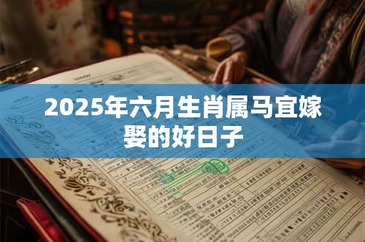 2025年六月生肖属马宜嫁娶的好日子