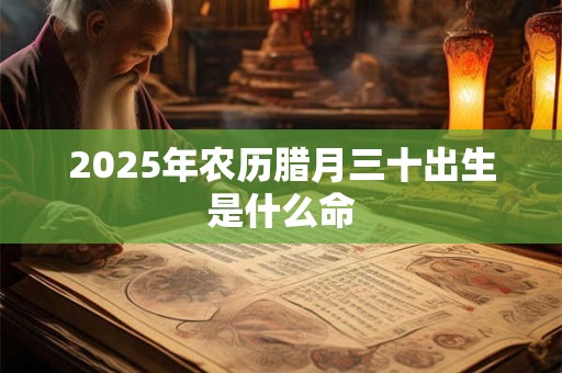 2025年农历腊月三十出生是什么命