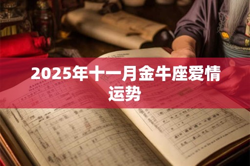 2025年十一月金牛座爱情运势