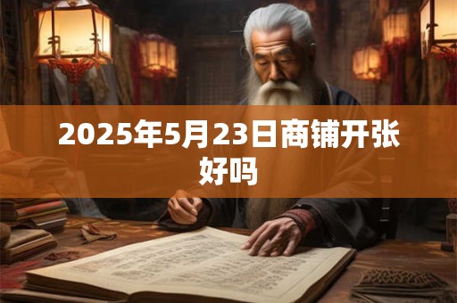 2025年5月23日商铺开张好吗