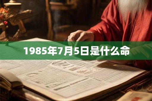 1985年7月5日是什么命