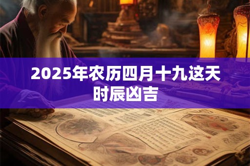 2025年农历四月十九这天时辰凶吉
