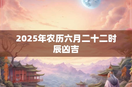 2025年农历六月二十二时辰凶吉
