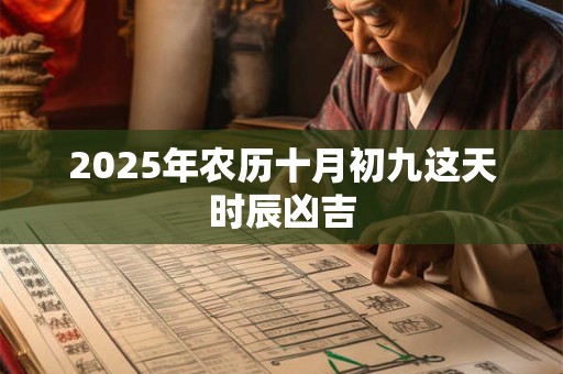 2025年农历十月初九这天时辰凶吉