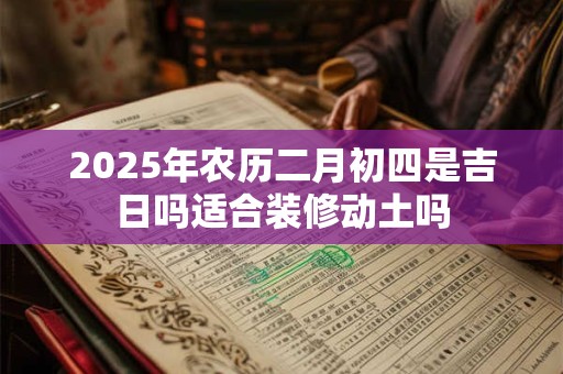 2025年农历二月初四是吉日吗适合装修动土吗