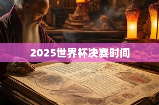 2025世界杯决赛时间