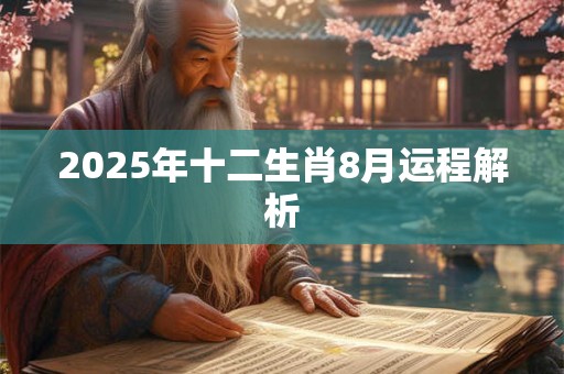 2025年十二生肖8月运程解析 2025年十二生肖8月运程解析