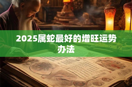 2026属蛇最好的增旺运势办法