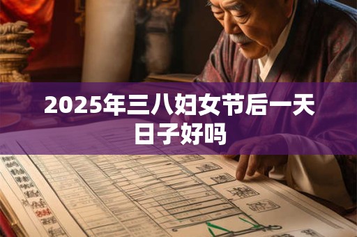 2025年三八妇女节后一天日子好吗 2025年三八妇女节后一天日子好吗