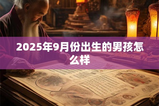 2025年9月份出生的男孩怎么样