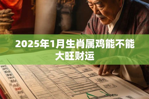 2025年1月生肖属鸡能不能大旺财运