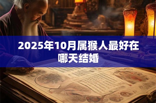 2025年10月属猴人最好在哪天结婚