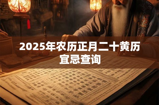 2026年农历正月二十黄历宜忌查询