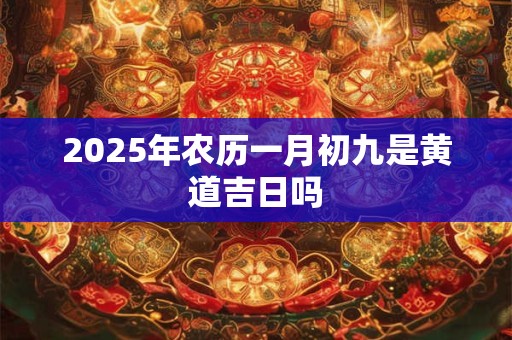 2025年农历一月初九是黄道吉日吗