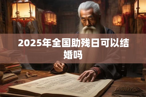 2025年全国助残日可以结婚吗