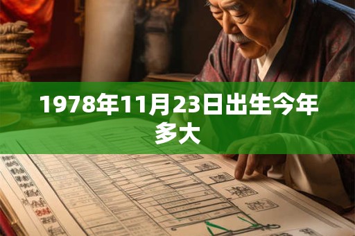 1978年11月23日出生今年多大