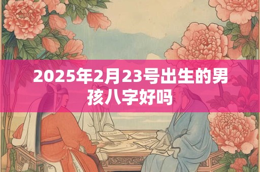 2025年2月23号出生的男孩八字好吗