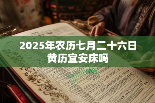 2025年农历七月二十六日黄历宜安床吗