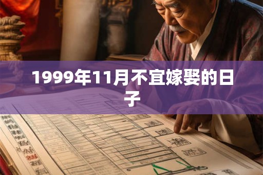 1999年11月不宜嫁娶的日子