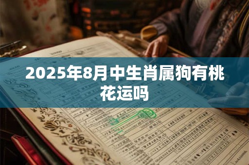 2025年8月中生肖属狗有桃花运吗