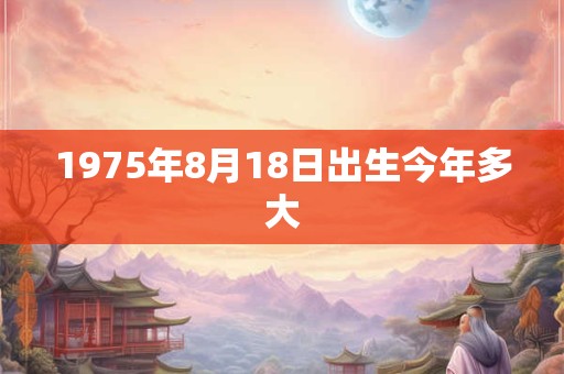 1975年8月18日出生今年多大