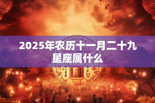 2025年农历十一月二十九星座属什么