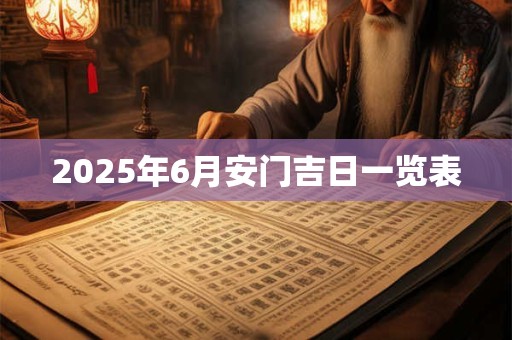 2025年6月安门吉日一览表