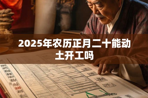 2025年农历正月二十能动土开工吗