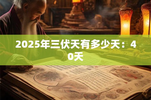 2025年三伏天有多少天:40天 2025年三伏天有多少天:40天