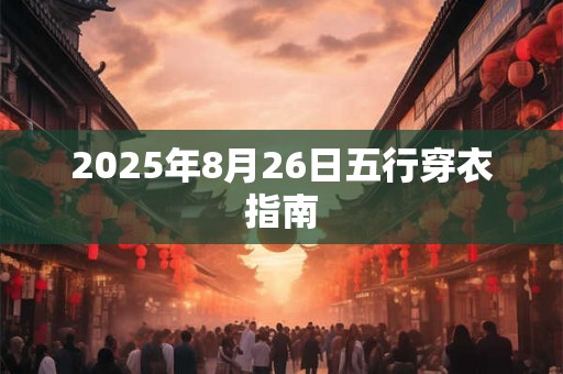 2025年8月26日五行穿衣指南