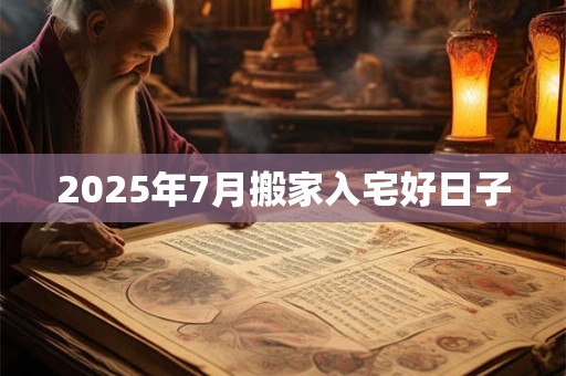2025年7月搬家入宅好日子