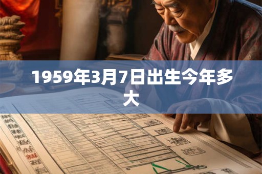 1959年3月7日出生今年多大