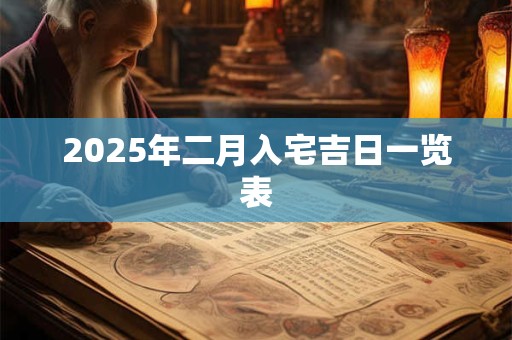 2025年二月入宅吉日一览表