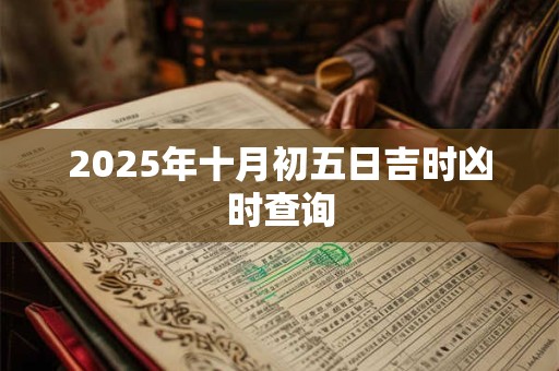2025年十月初五日吉时凶时查询