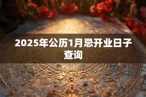 2025年公历1月忌开业日子查询