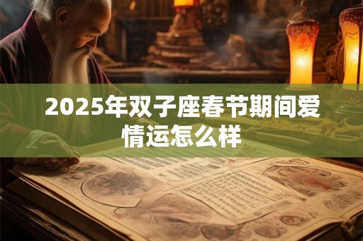 2025年双子座春节期间爱情运怎么样