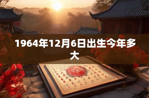 1964年12月6日出生今年多大