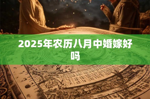 2025年农历八月中婚嫁好吗