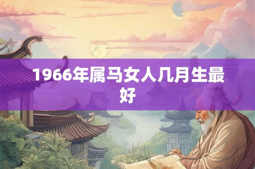 1966年属马女人几月生最好 1966年属马女人几月生最好