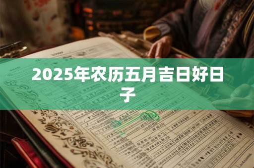 2025年农历五月吉日好日子 2025年农历五月吉日好日子