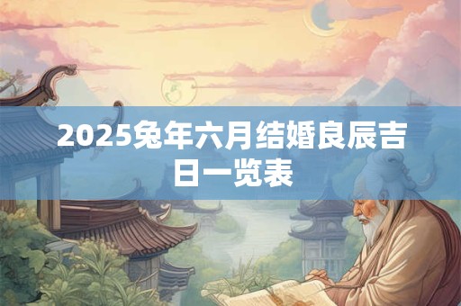 2025兔年六月结婚良辰吉日一览表