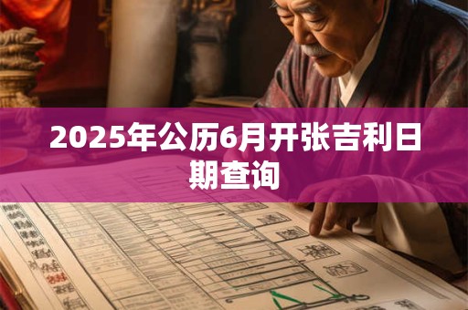 2025年公历6月开张吉利日期查询