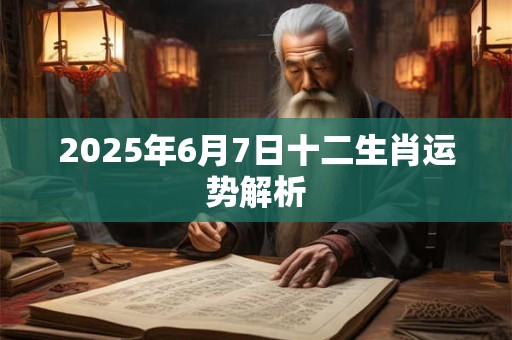 2025年6月7日十二生肖运势解析