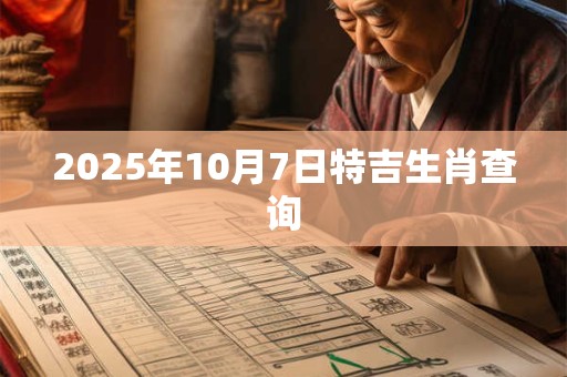 2025年10月7日特吉生肖查询 2025年10月7日特吉生肖查询