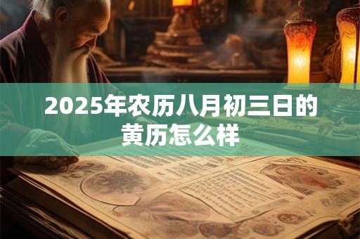2026年农历八月初三日的黄历怎么样