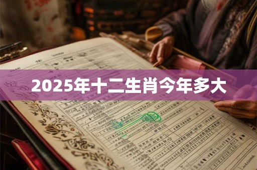 2025年十二生肖今年多大 2025年十二生肖今年多大