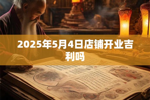 2025年5月4日店铺开业吉利吗